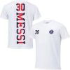 Image de T-shirt - PSG - Lionel MESSI - Blanc - Manches courtes - Adulte
